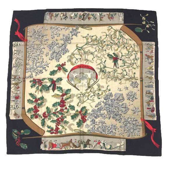 HERMES Black Scarf - Picture 1 of 3